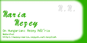 maria mezey business card